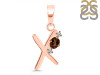 Smoky & White Topaz Alphabet X Pendant SMY-RDA-24.