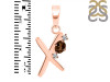 Smoky & White Topaz Alphabet X Pendant SMY-RDA-24.