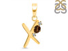 Smoky & White Topaz Alphabet X Pendant SMY-RDA-24.