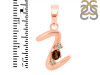 Smoky & White Topaz Alphabet Z Pendant SMY-RDA-26.