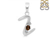 Smoky & White Topaz Alphabet Z Pendant SMY-RDA-26.