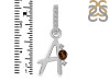 Smoky & White Topaz Alphabet A Pendant SMY-RDA-27.