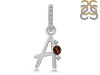 Smoky & White Topaz Alphabet A Pendant SMY-RDA-27.