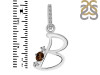 Smoky & White Topaz Alphabet B Pendant SMY-RDA-28.