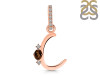 Smoky & White Topaz Alphabet C Pendant SMY-RDA-29.