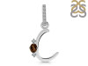 Smoky & White Topaz Alphabet C Pendant SMY-RDA-29.