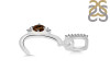 Smoky & White Topaz Alphabet C Pendant SMY-RDA-29.