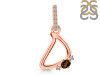 Smoky & White Topaz Alphabet D Pendant SMY-RDA-30.