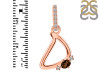 Smoky & White Topaz Alphabet D Pendant SMY-RDA-30.