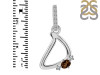 Smoky & White Topaz Alphabet D Pendant SMY-RDA-30.