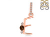 Smoky & White Topaz Alphabet E Pendant SMY-RDA-31.