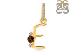 Smoky & White Topaz Alphabet E Pendant SMY-RDA-31.