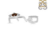 Smoky & White Topaz Alphabet E Pendant SMY-RDA-31.