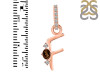 Smoky & White Topaz Alphabet F Pendant SMY-RDA-32.