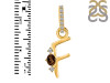 Smoky & White Topaz Alphabet F Pendant SMY-RDA-32.