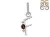 Smoky & White Topaz Alphabet F Pendant SMY-RDA-32.