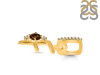 Smoky & White Topaz Alphabet F Pendant SMY-RDA-32.