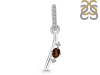 Smoky & White Topaz Alphabet I Pendant SMY-RDA-35.