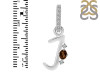 Smoky & White Topaz Alphabet J Pendant SMY-RDA-36.
