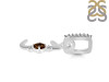 Smoky & White Topaz Alphabet J Pendant SMY-RDA-36.