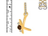 Smoky & White Topaz Alphabet K Pendant SMY-RDA-37.