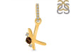 Smoky & White Topaz Alphabet K Pendant SMY-RDA-37.