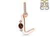 Smoky & White Topaz Alphabet L Pendant SMY-RDA-38.