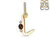 Smoky & White Topaz Alphabet L Pendant SMY-RDA-38.