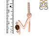 Smoky & White Topaz Alphabet M Pendant SMY-RDA-39.