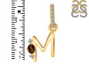 Smoky & White Topaz Alphabet M Pendant SMY-RDA-39.