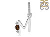 Smoky & White Topaz Alphabet M Pendant SMY-RDA-39.
