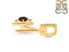 Smoky & White Topaz Alphabet M Pendant SMY-RDA-39.