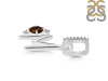 Smoky & White Topaz Alphabet M Pendant SMY-RDA-39.