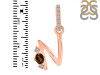 Smoky & White Topaz Alphabet N Pendant SMY-RDA-40.