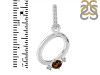 Smoky & White Topaz Alphabet O Pendant SMY-RDA-41.