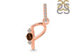 Smoky & White Topaz Alphabet P Pendant SMY-RDA-42.