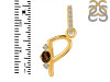 Smoky & White Topaz Alphabet P Pendant SMY-RDA-42.
