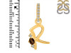 Smoky & White Topaz Alphabet R Pendant SMY-RDA-44.