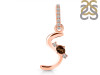Smoky & White Topaz Alphabet S Pendant SMY-RDA-45.