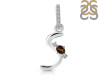 Smoky & White Topaz Alphabet S Pendant SMY-RDA-45.