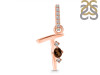 Smoky & White Topaz Alphabet T Pendant SMY-RDA-46.