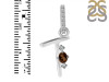Smoky & White Topaz Alphabet T Pendant SMY-RDA-46.