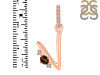 Smoky & White Topaz Alphabet V Pendant SMY-RDA-48.