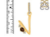 Smoky & White Topaz Alphabet V Pendant SMY-RDA-48.