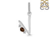 Smoky & White Topaz Alphabet V Pendant SMY-RDA-48.