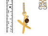 Smoky & White Topaz Alphabet X Pendant SMY-RDA-50.