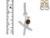 Smoky & White Topaz Alphabet X Pendant SMY-RDA-50.