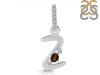 Smoky & White Topaz Alphabet Z Pendant SMY-RDA-52.