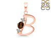 Smoky & White Topaz Alphabet B Pendant SMY-RDA-54.