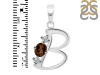 Smoky & White Topaz Alphabet B Pendant SMY-RDA-54.